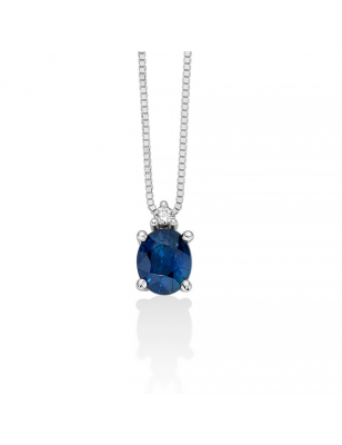 Miluna Collana Diamanti e Zaffiri CLD4575