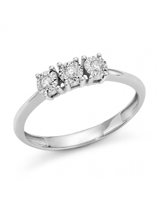 Miluna Anello Diamanti Trilogi LID3317