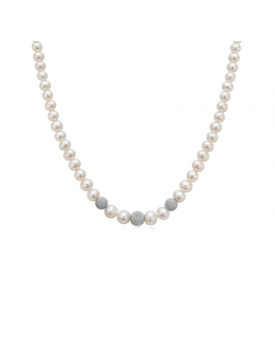 Miluna Collana Fili di Perle PCL2089BV