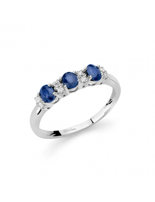 Miluna Anello Diamanti e Zaffiri LID3424