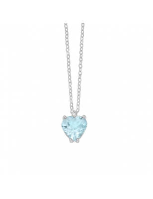 Miluna Collana Diamanti e Acquamarina CLD4285
