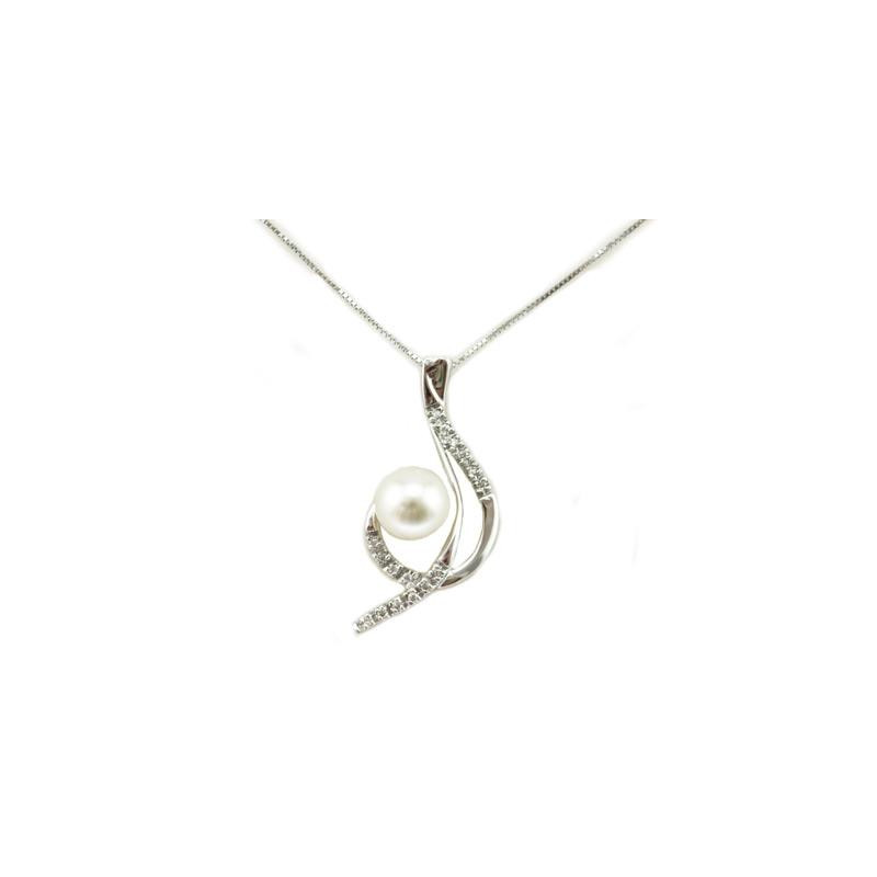 Miluna Collana Diamanti e Perle PCL1964C