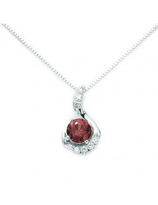 Miluna Collana Diamanti e Rubino CLD3118