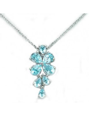 Miluna Collana Diamanti e Topazio CLD3699X