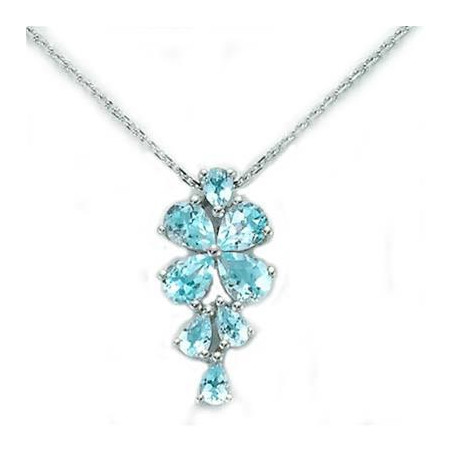Miluna Collana Diamanti e Topazio CLD3699X