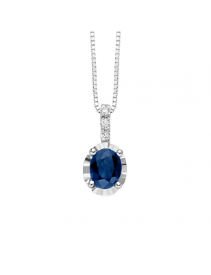 Miluna Collana Diamanti e Zaffiri CLD4194