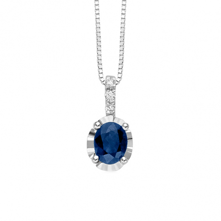 Miluna Collana Diamanti e Zaffiri CLD4194