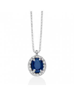 Miluna Collana Diamanti e Zaffiri CLD4088