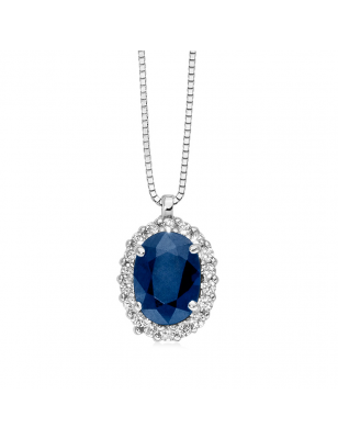 Miluna Collana Diamanti e Zaffiri CLD4093