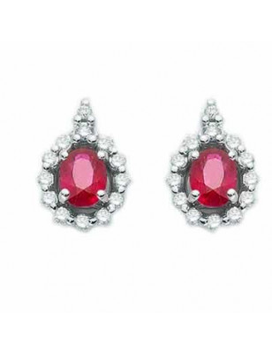 Miluna Orecchini Diamanti e Rubini ERD1350