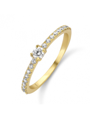 New Bling Anello Solitari Con Contorno 9NB-0390-54